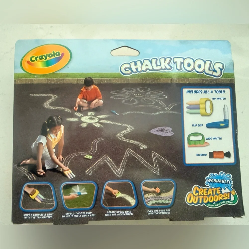 Crayola Chalk Tools Set - Yellow, Green & Orange